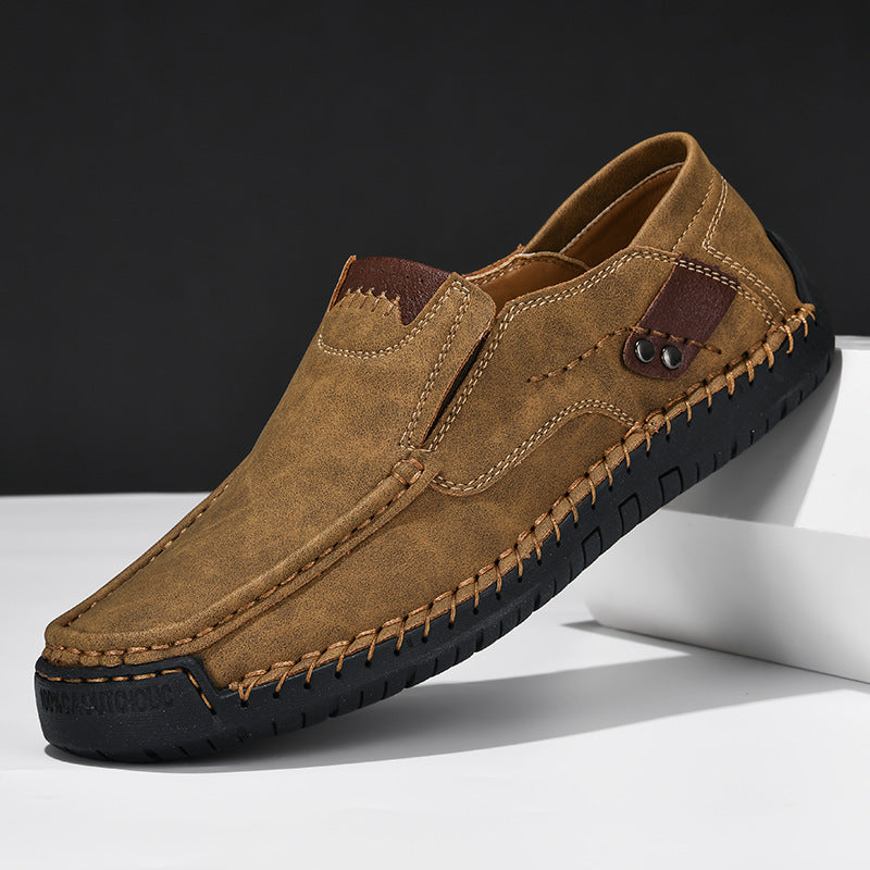 Casual leather loafers for men