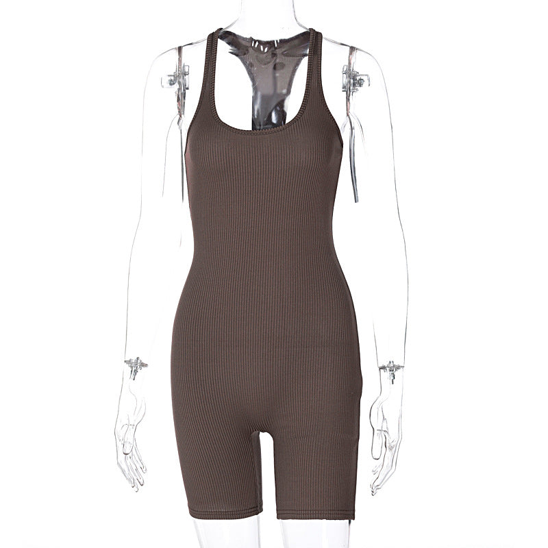 Women's sporty bodycon romper