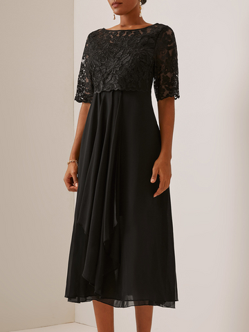 Lorelei - formal lace 3/4 sleeve formal dress