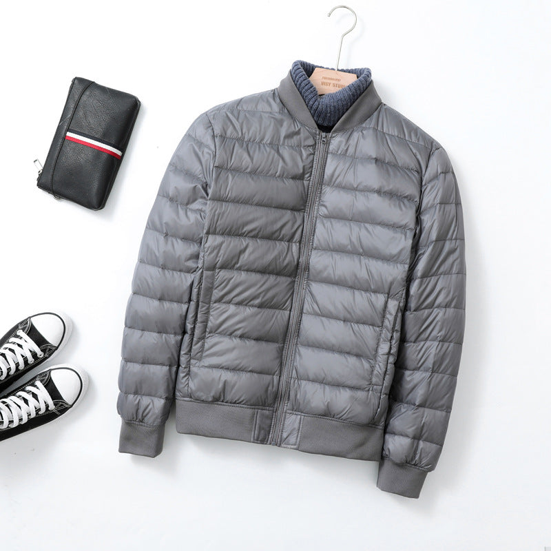 Men's quilted zip-up jacket