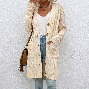 Women's cable-knit cardigan