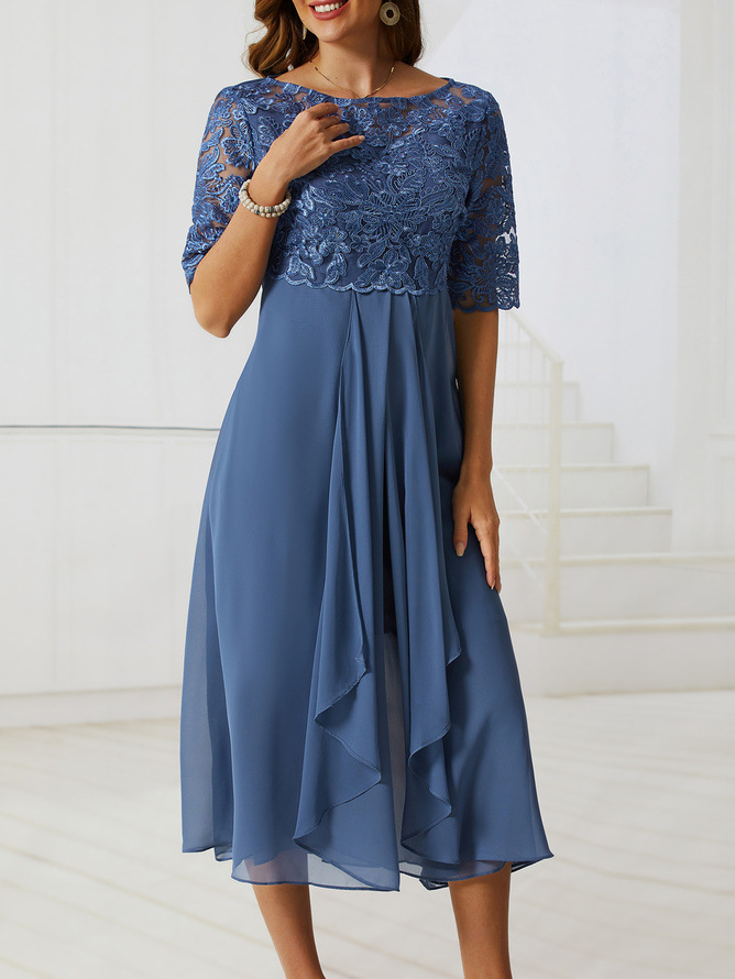 Lorelei - formal lace 3/4 sleeve formal dress