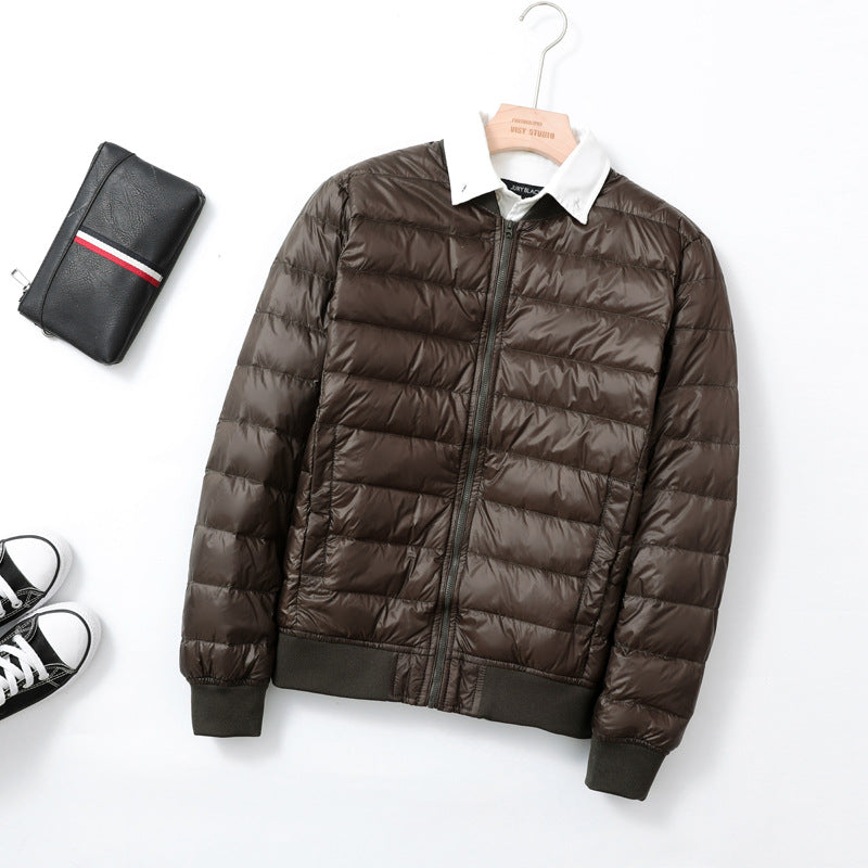 Men's quilted zip-up jacket