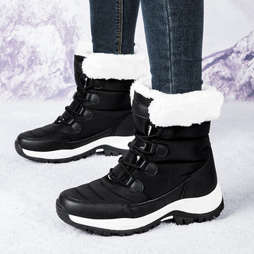 Women’s Snow Boots - Mid-Calf Length - Insulated Padded - Faux Fur Lined