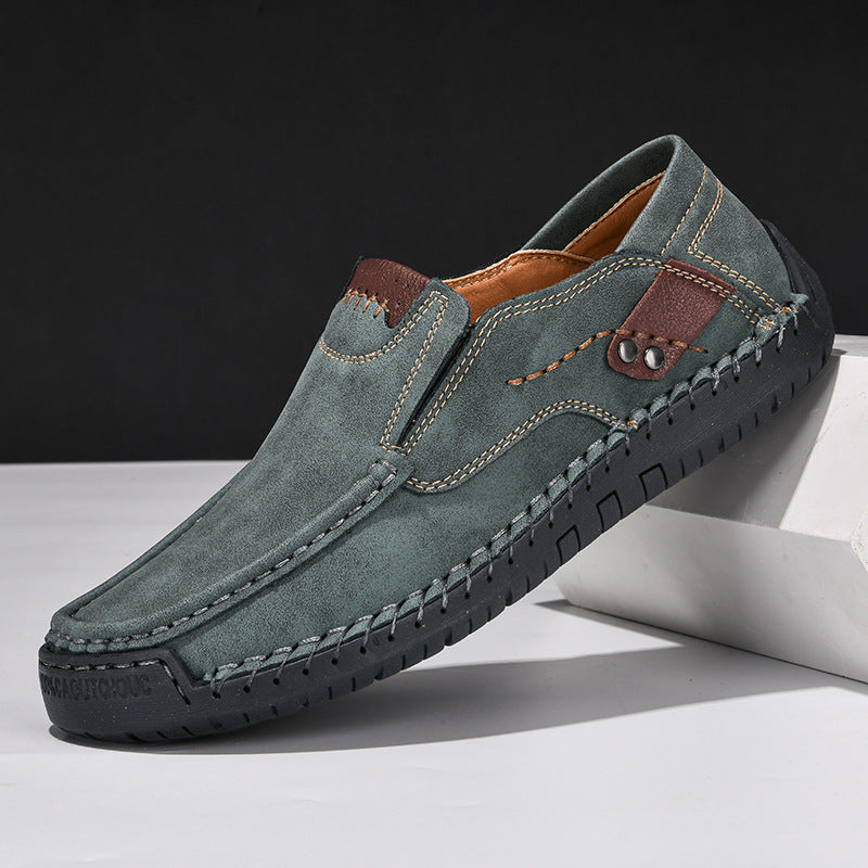 Casual leather loafers for men