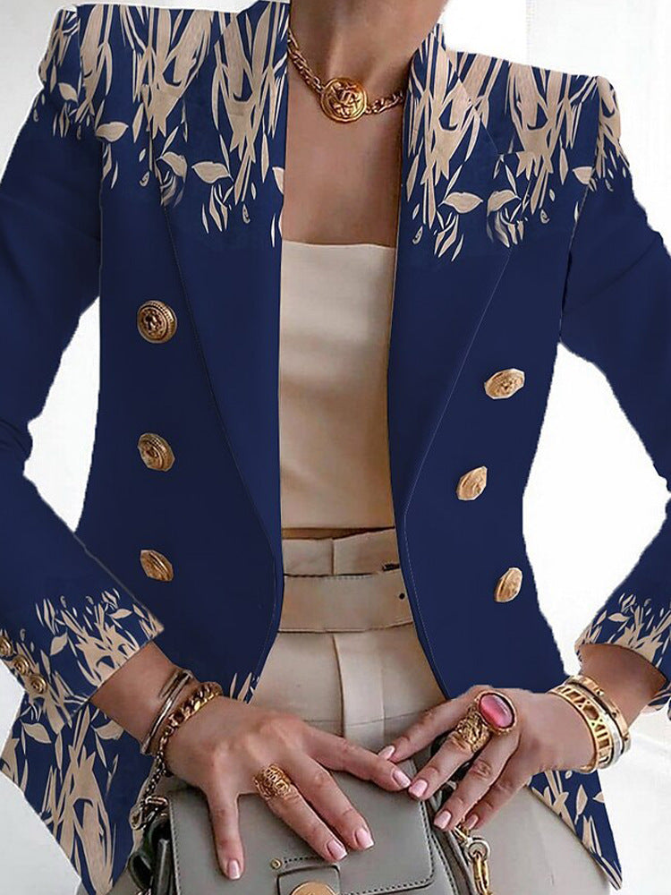 Louisa - Double-Breasted Design Printed Women's Blazer Office Workwear