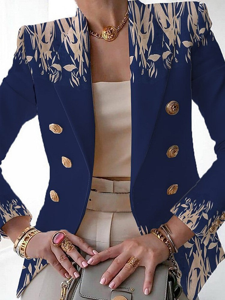 Louisa - Double-Breasted Design Printed Women's Blazer Office Workwear