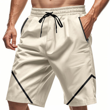 Men’s Athletic Shorts – Quick Dry – Loose Fit – Knee Length – Zipper Pockets – Drawstring