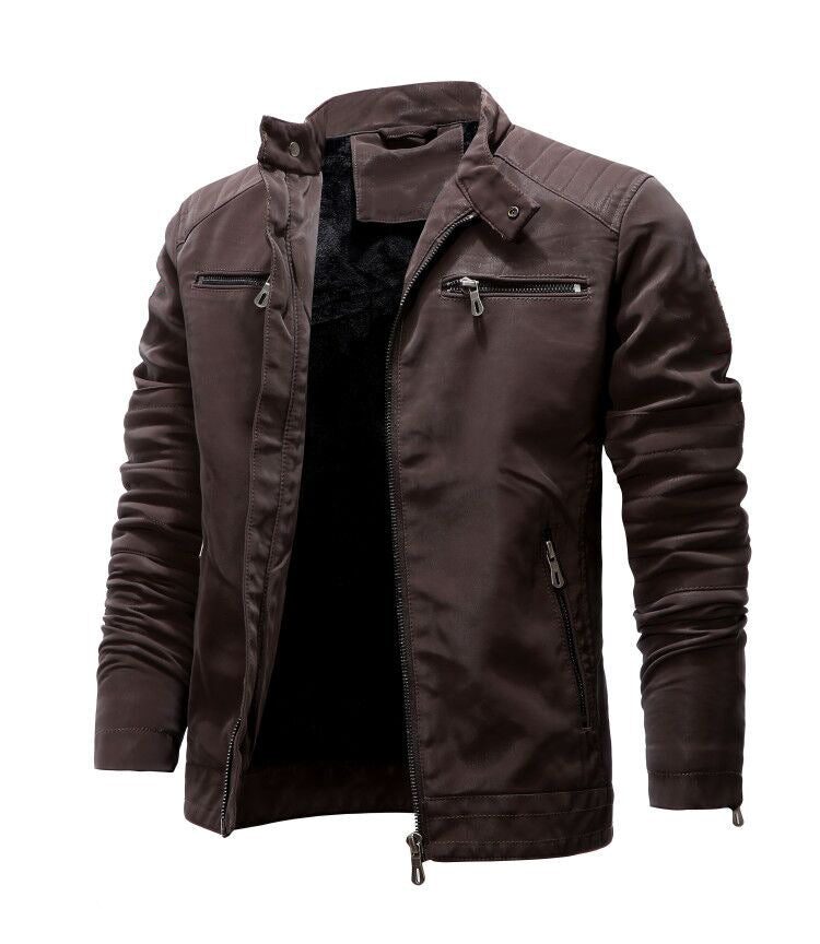 Men's autumn/winter PU leather jacket