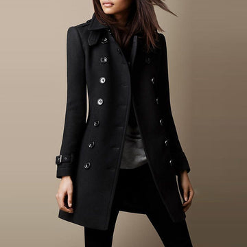 Women's double-breasted classic formal coat