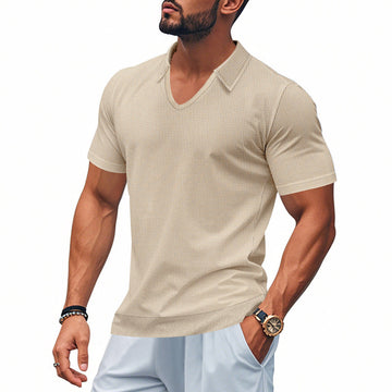 Men’s Polo Shirt – Relaxed Fit – V-Neck Collar – Breathable Cotton – Casual Style