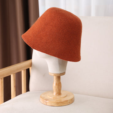 Isla Wool-Blend Unstructured Bucket Hat | Downturned Brim Casual Bucket Hat