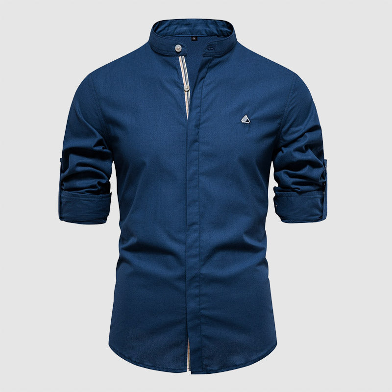 Men’s casual solid half sleeve shirt