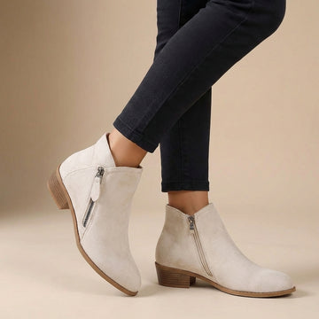 Chic Side-Zip Ankle Boots – Versatile Transitional Style