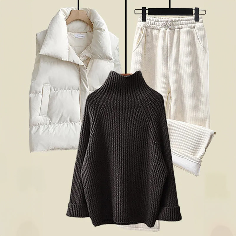 Winter women's outfit 3-piece set