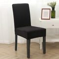 Stretch Velvet Form-Fitting Wood-Leg Chair Cover