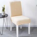 Stretch Velvet Form-Fitting Wood-Leg Chair Cover