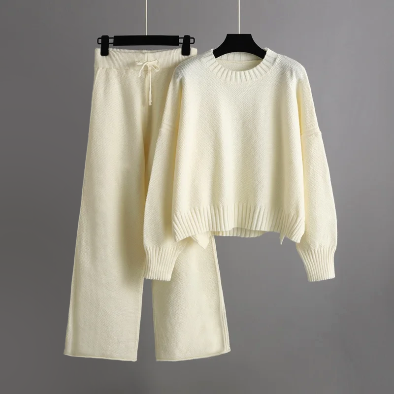 Monroe | Two-Piece Knit Sweater and Wide Leg Pants Set