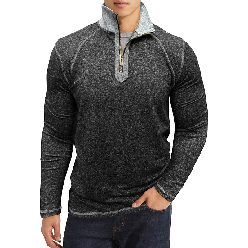 Men's long sleeve stand collar sweatshirt