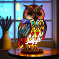 Stained Glass Owl Table Lamp