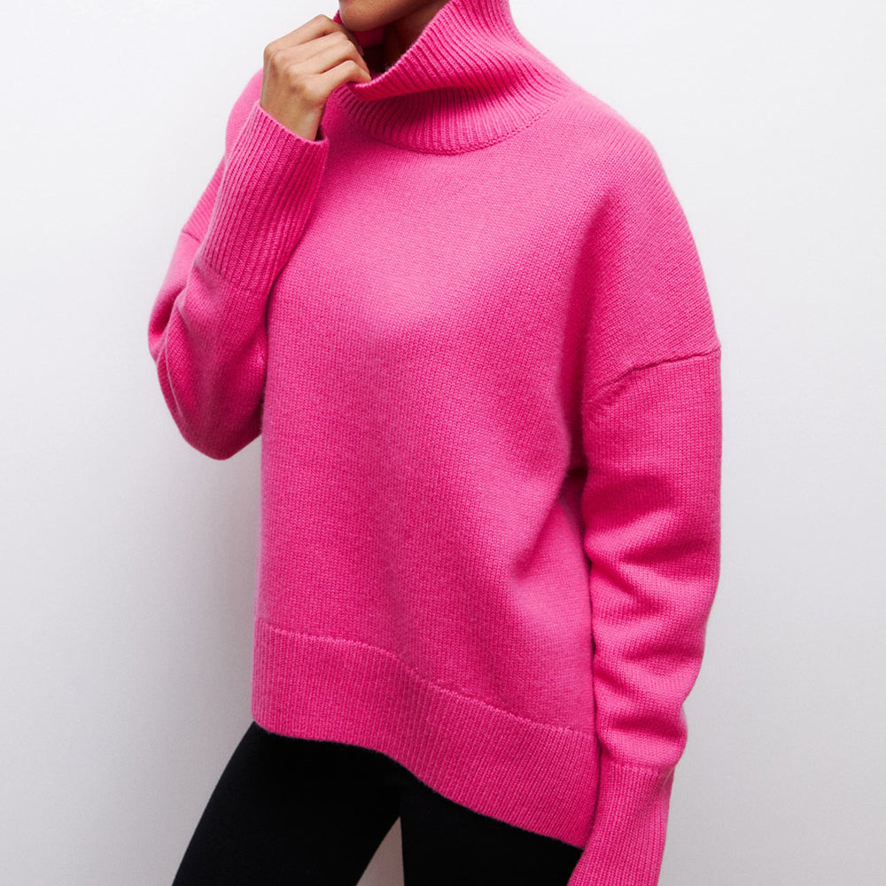 Women's loose half-turtleneck autumn/winter sweater