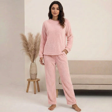 Two-Piece Set Fleece Sweater with Pockets