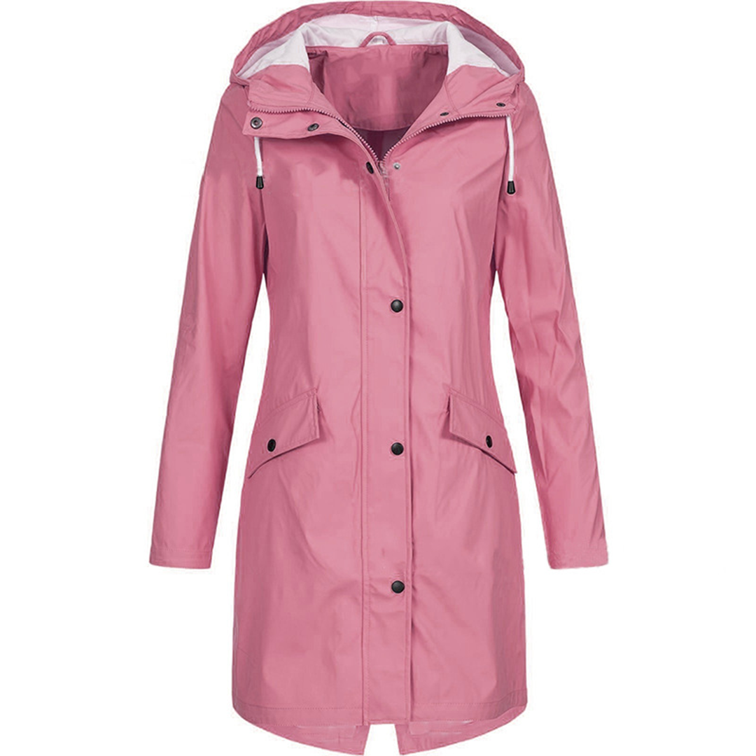 Women’s pastel waterproof hooded coat