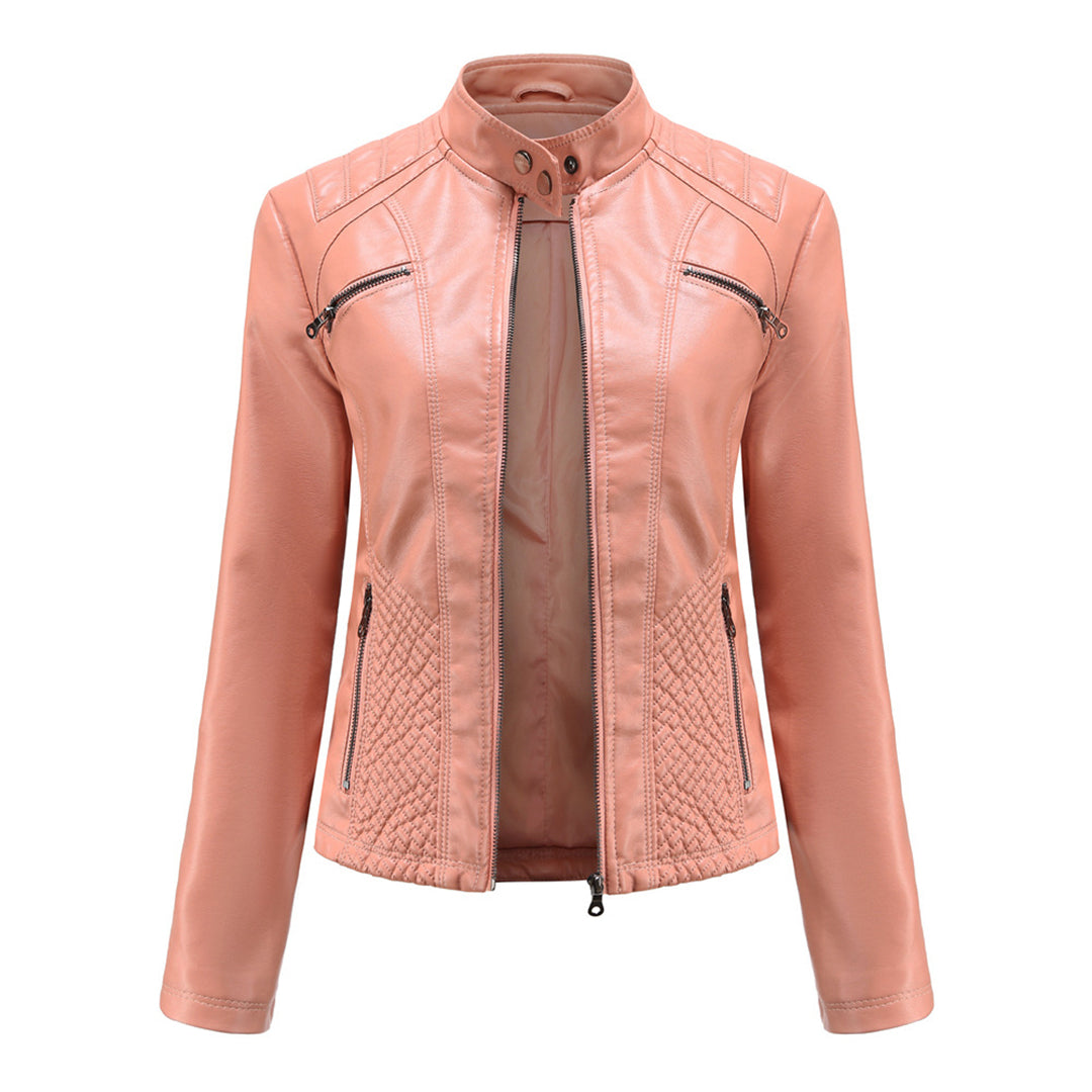 Women's classic faux leather jacket