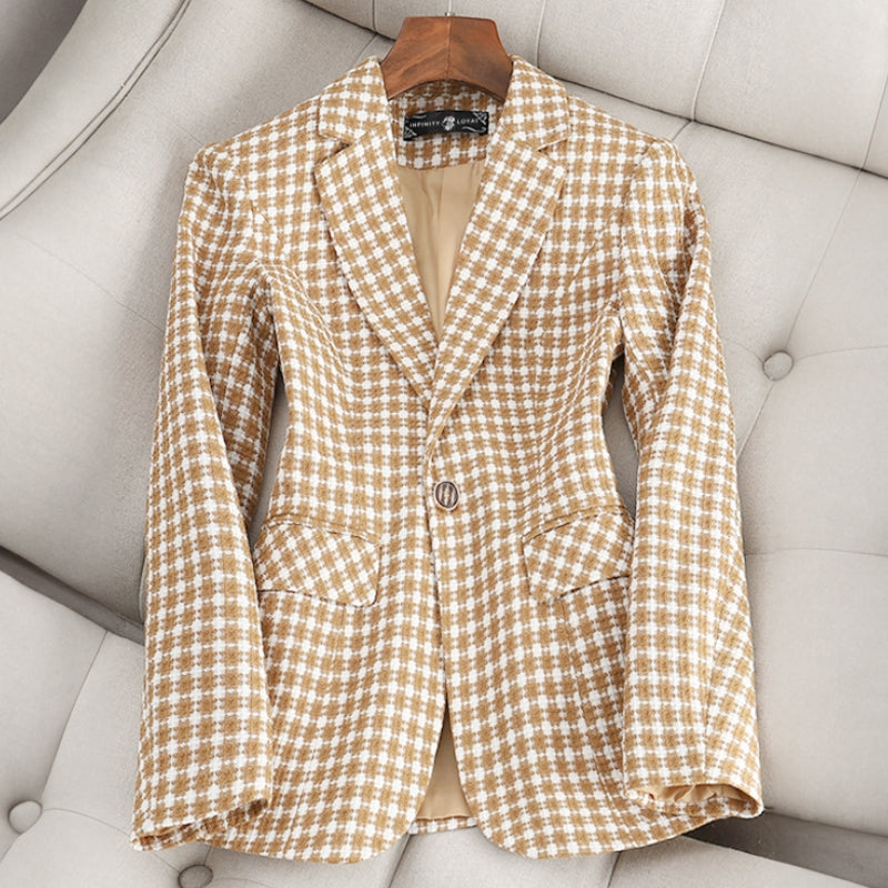 Plaid blazer for women