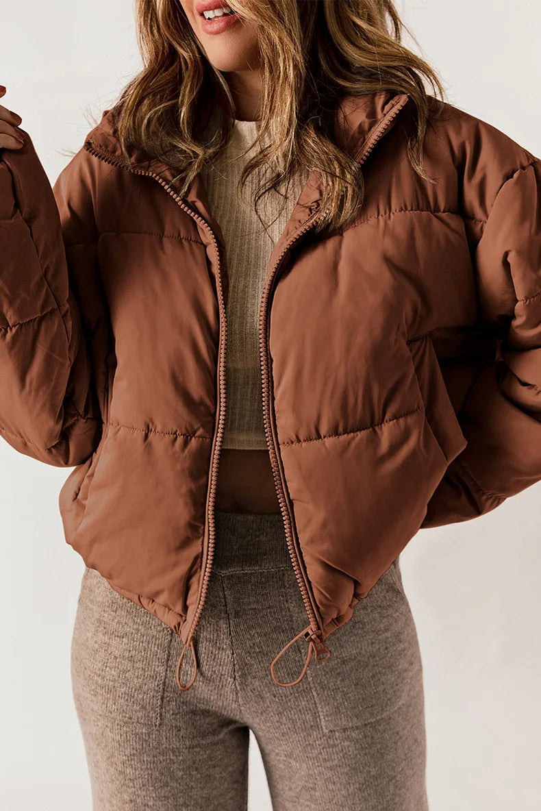 Women's cozy padded puffer jacket