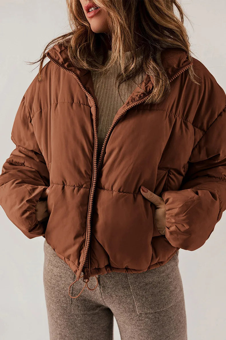 Women's cozy padded puffer jacket