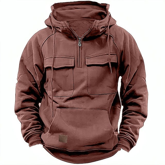 Men's tactical hoodie with multiple pockets