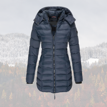 Women's long puffer jacket for ultimate warmth
