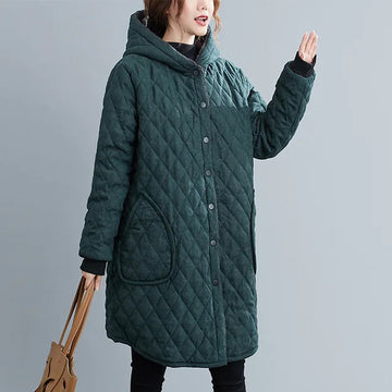 Women's long-sleeve quilted jacket for fall and winter