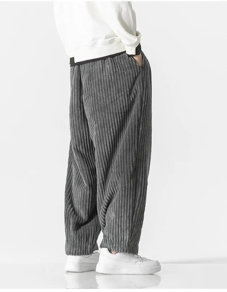 Men's relaxed-fit ribbed pants