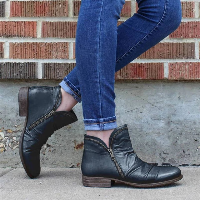 Women's zip-up ankle boots