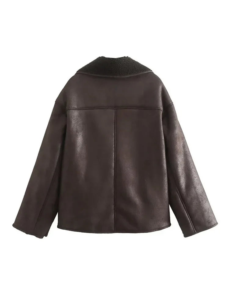 Women's chic leather jacket