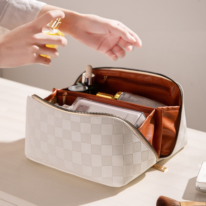 Harper | PU Leather Toiletry Bag with Structured Design