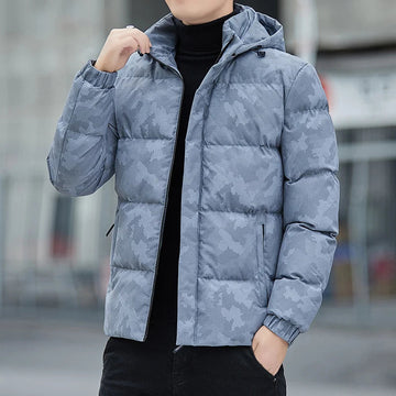 Men's camouflage puffer jacket