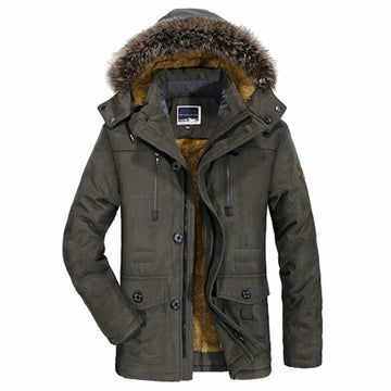 Men's warm hooded winter coat