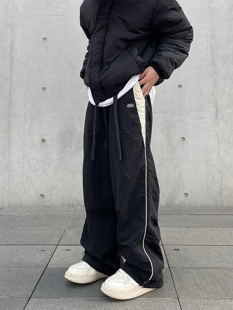 Men's streetwear chic wide leg joggers