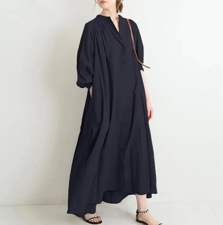 Women's button-down maxi dress for a relaxed, timeless look