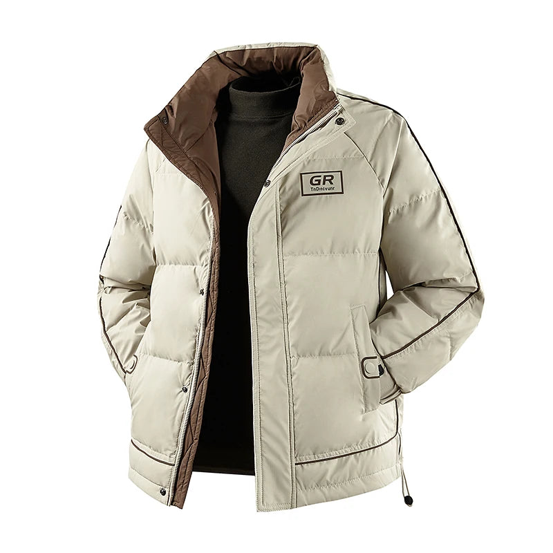 Joseph Loose Fit Puffer Jacket | Quilted Hip-Length Stand Collar Jacket