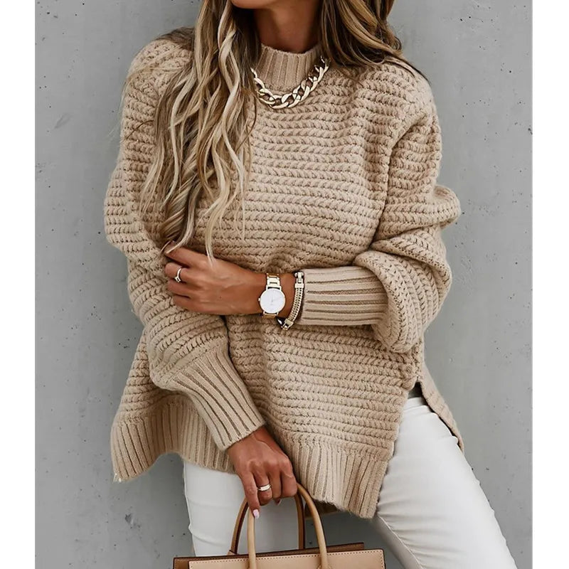 Women's casual chunky knit sweater