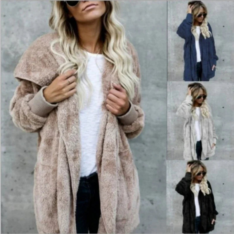 Women's open front hooded cardigan