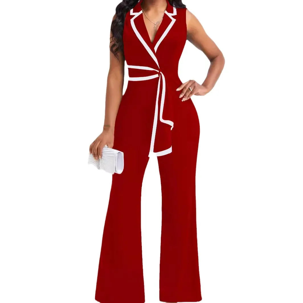 Women's Summer Jumpsuit - Lightweight Casual Sleeveless Outfit