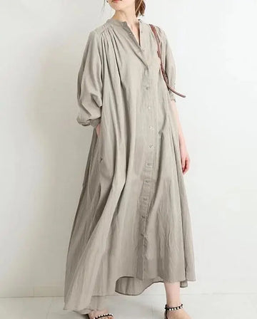 Women's button-down maxi dress for a relaxed, timeless look