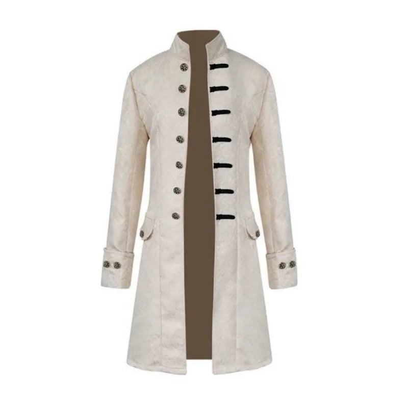 Men's Victorian frock coat with embroidered detailing