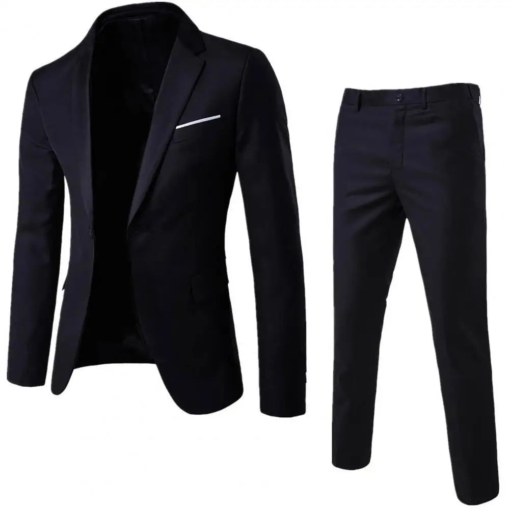 Classic tailored two-piece suit for men