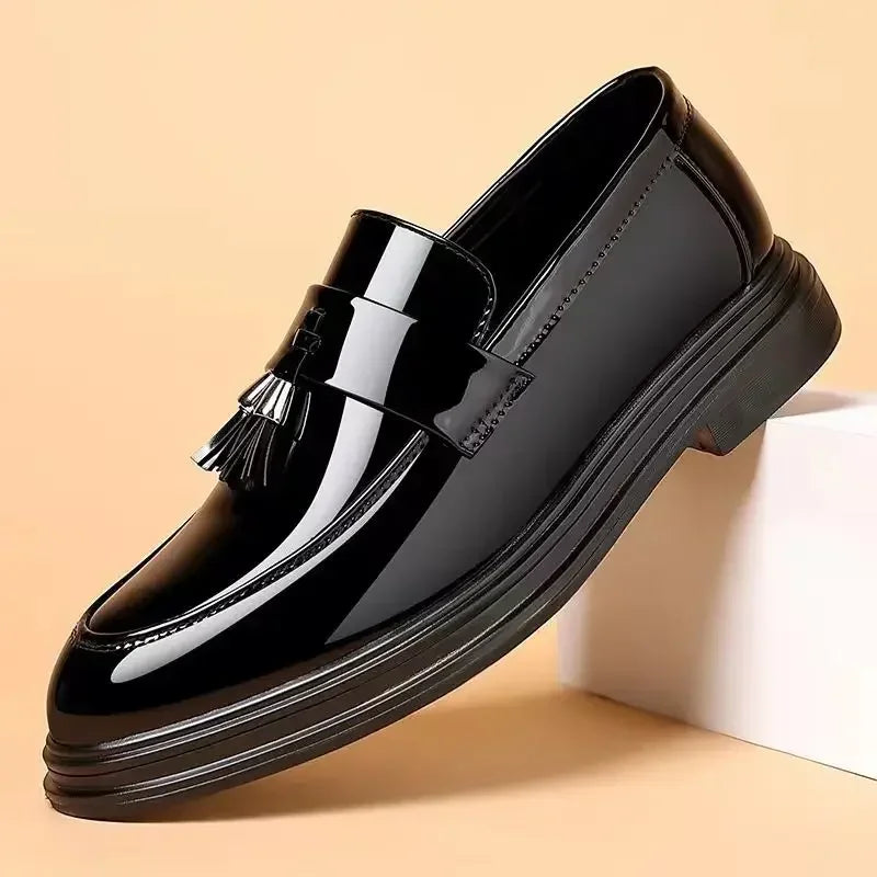 Men's polished leather loafers